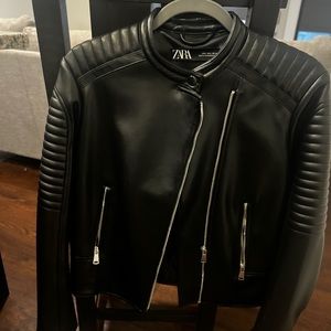 Zara faux leather jacket